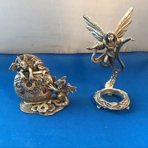 sunglo pewter figurines Fairy Angel & dragons